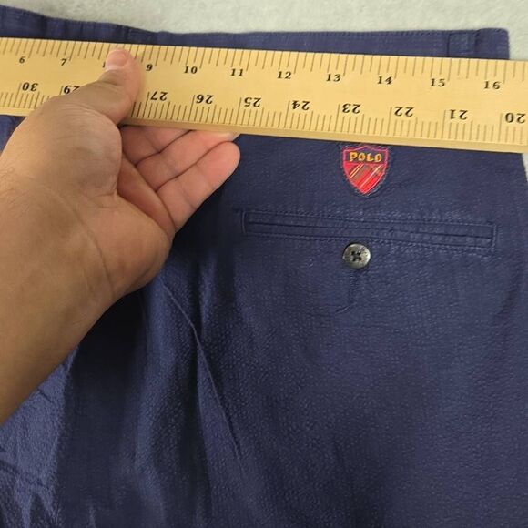 Vintage Polo Ralph Lauren Shorts Golf Pleated Seersucker 33 medium - Picture 10 of 12